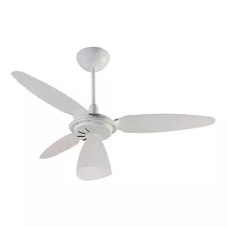 Ventilador De Teto Ventisol Wind Light Branco Com 3 Pás De Plástico 130w, 960 mm De Diâmetro 220 v
