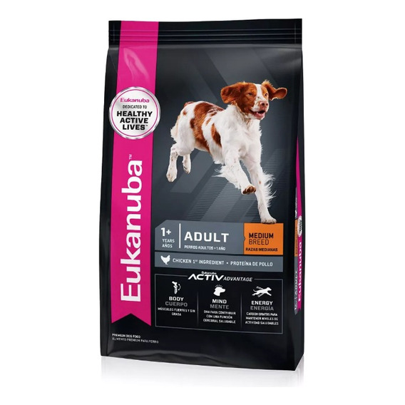 Alimento Eukanuba Perro Adulto Raza Mediana Mix Bolsa 3kg