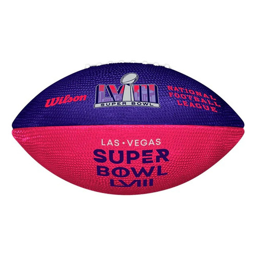 Balón Super Bowl Lviii Las Vegas Junior Wilson Color Azul