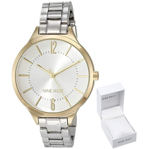 Nine West Reloj Análogo Mujer Color de la correa Plateado Color del fondo Plateado