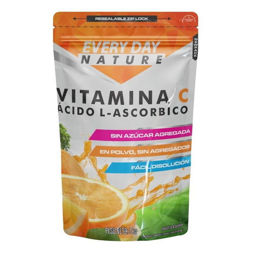 Suplemento en polvo Every Day Nature  Vitamina C sabor cítrico en doypack de 1kg