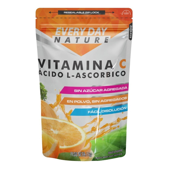 Suplemento en polvo Every Day Nature  Vitamina C sabor cítrico en doypack de 1kg