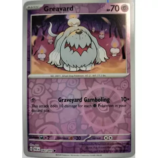 Pokémon Tcg Greavard 042/091 Reverse Paladean Fates