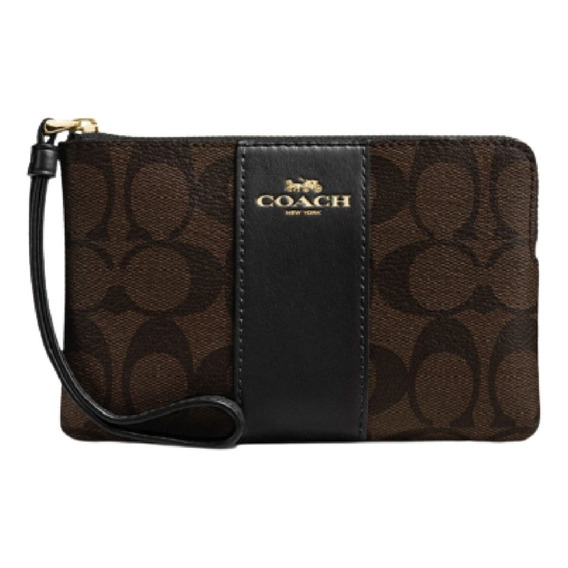 Muñequera Coach Signature Brown Black F58035