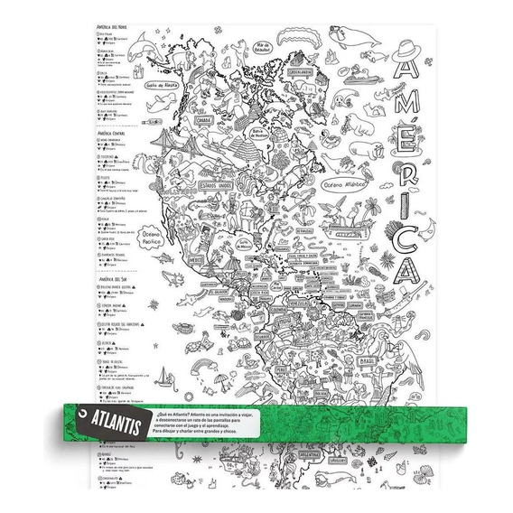 Mapas Gigantes Para Colorear Atlantis Varios Modelos