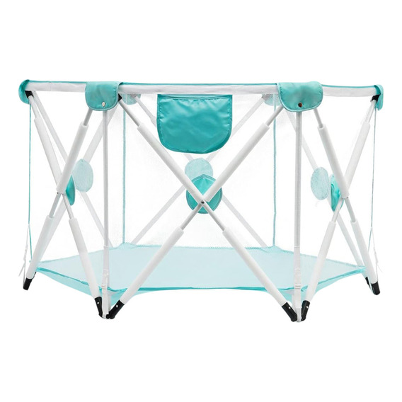 Corralito Para Bebe Plegable Corral Gimnasio De Juegos Color Azul