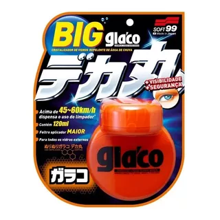 Glaco Big Soft99 120ml Repelente De Água Cristalizador Vidro