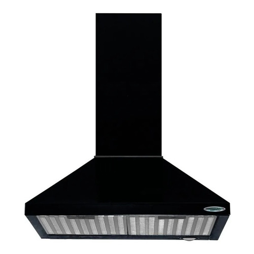 Campana Cocina 60 Piramide Negra Doble Turbina Led 1000m Color Negro