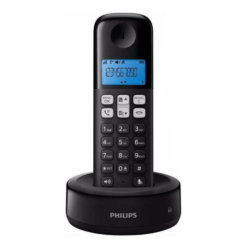 Teléfono Philips  D1311B/77 inalámbrico - color negro