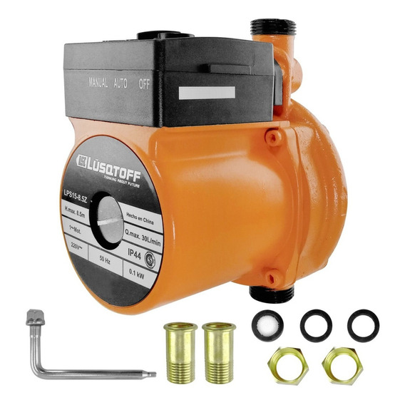 Bomba De Agua Lusqtoff Presurizadora 100w Semi Profesional Color Naranja Fase eléctrica Monofásica Frecuencia 50