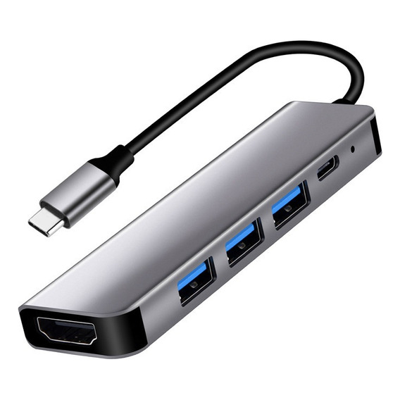 Hub Tipo C 5 En 1 Adaptador Usb Pd 100w Usb 3.0 4k Hdmi