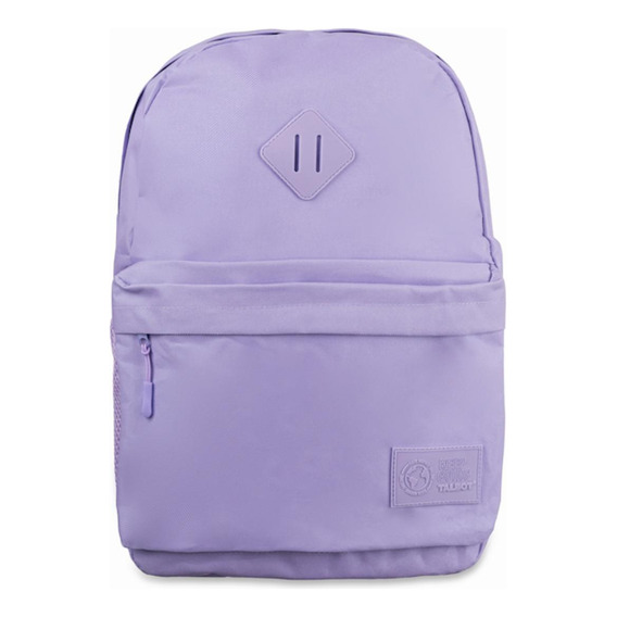 Mochila Espalda Talbot Lisa 43,5cm 2 Cierres 17 PuLG. Color Lavanda Diseño De La Tela Liso