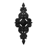 Florão Pequeno Ornamento Em Ferro Fundido Decoração 36x16cm