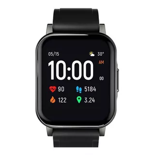 Smartwatch Haylou Smart Watch 2 1.28  Caixa De  Policarbonato  Preta, Pulseira  Black De  Silicone Silicone Ls02