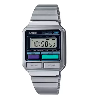 Relógio Casio Vintage Masculino Digital Prata A120we-1adf