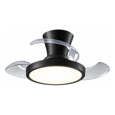 Ventilador De Techo Eurus Negro Con Led Control Remoto Ld 71 Cm Negro Transparente 3