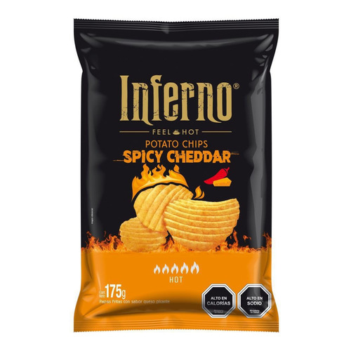 Papas Fritas Inferno Spicy Cheddar 175 G