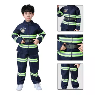 Disfraz De Bombero Infantil Con Cinturón
