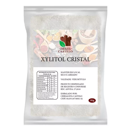 Xylitol Xilitol Cristal 1kg Alta Qualidade Adoçante | MercadoLivre