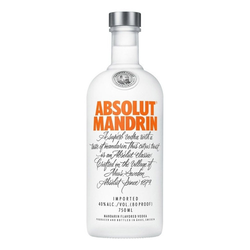 Absolut Mandrin Vodka Suecia Botella De 750 Ml Mandarina
