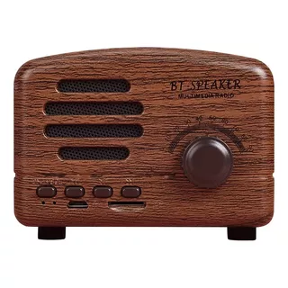 Mini Radio Parlante Vintage Con Bluetooth 