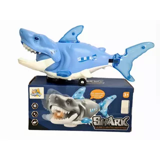 Brinquedo Shark Tubarão Acende Luz Som Bate Volta Diversão