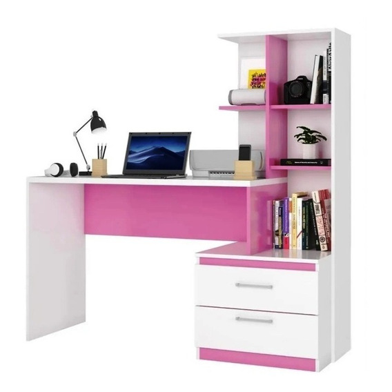 Escritorio Colors - Mesa Pc Con Cajones Y Estantes - Muebles Web