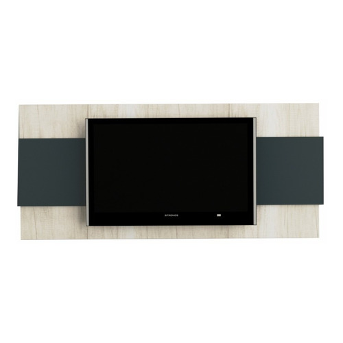 Mueble Panel Para Tv Smart Flotante Led C/ Soporte Tv H/ 65 Color Nevado Taureg