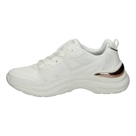 Tenis Skechers Mujer Hazel - Faye Blanco - Oro