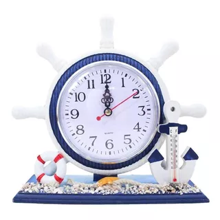 Relógio De Mesa Timão Náutico Termômetro Marítimo