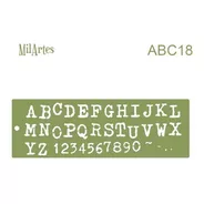 Mil Artes - Stencil Letras Rotas 2cm Alto - Abc18 
