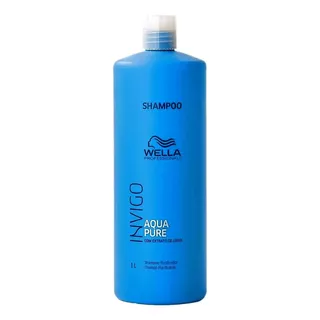 Shampoo Wella Professionals Aqua Purê Invigo En Botella De 1000ml Por 1 Unidad