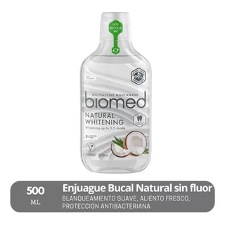Enjuague Bucal Biomed Natural Whitening 500ml Sin Fluor