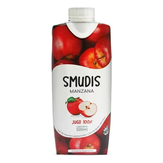 Jugo 100% Sabor Manzana Sin Tacc Smudis 500 Ml