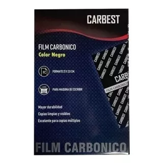Pack X 10 Papel Carbonico Carbest Oficio 21 X 33 Color Negro