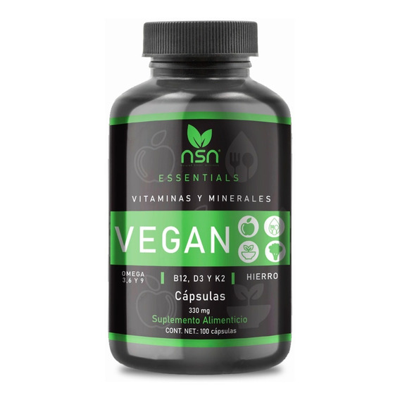 Nsn Vegan |omega 3, 6 Y 9, Hierro, Vitamina K2 Y B12