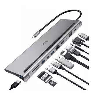 Hub Adaptador 11 En 1 Dock Station Usb C 3.0 Hdmi 4k Usb Lcs