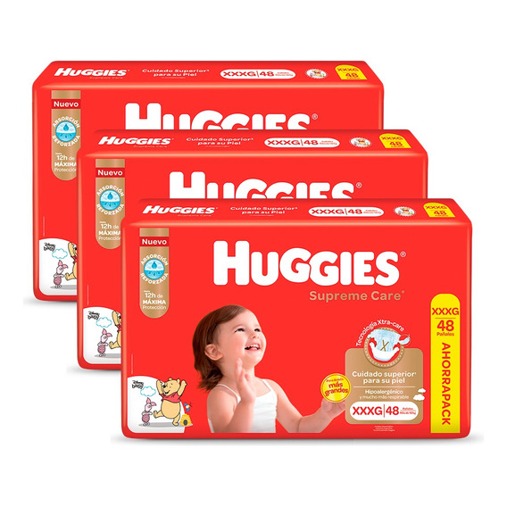 Pañales Huggies Supreme Care Ahorrapack Pack X 3 Unidades