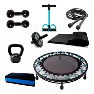 Kit Treino Em Casa Ginástica Profissional Fitness 8 Itens