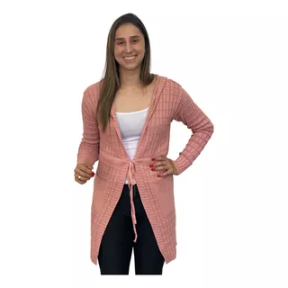 Kit 2 Cardigan Feminino Capuz E Bolso Tricot Inverno