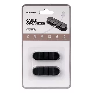 Organizador De Cables Adhesivo Para Escritorio Para 4 Cables