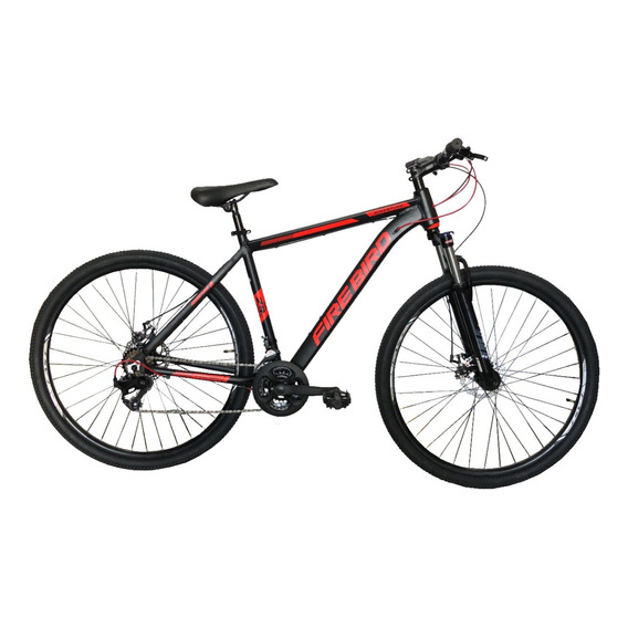 Bicicleta Mountain Firebird Aluminio Rodado 29 Shimano Disco Suspension Regulacion Y Bloqueo Cableado Interno Color Adventure Negro/rojo Tamaño Del Cuadro M