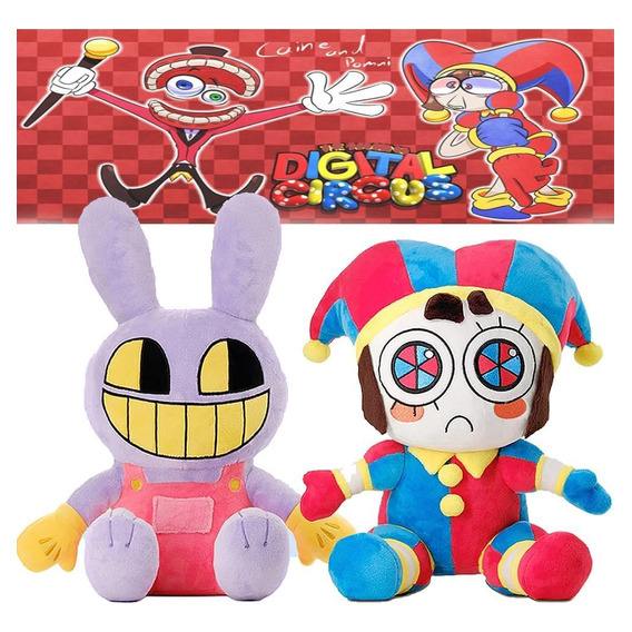 2x El Increíble Circo Digital Pomni Jax Muñeca Peluche Jugue