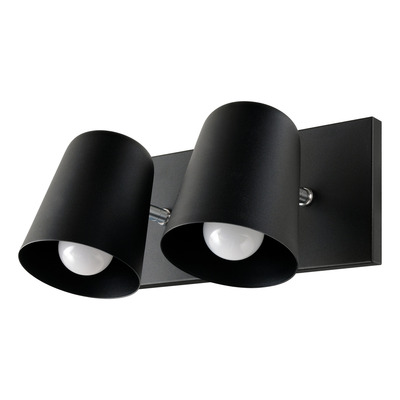 Aplique 2 Luces Baby Movil Negro Apto Led E27 Deco Vig