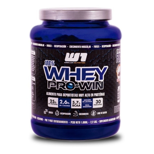 Proteina Whey Pro Win 1 Kg. Winkler Nutrition Sabor Dulce de leche