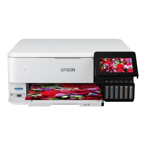 Impresora Multifuncional Epson L8160 Tinta Continua Color Blanco/Negro