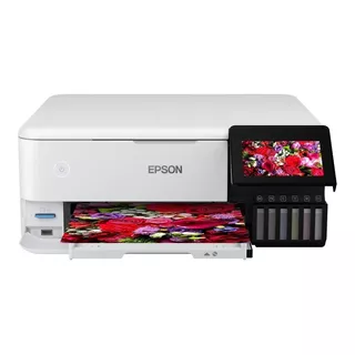 Impresora A Color Multifunción Epson Ecotank L8160 Con Wifi Blanca Y Negra 110v