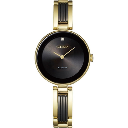 Reloj Citizen Axiom Two-tone Original Mujer Time Square Color de la correa Dorado/Negro Color del fondo Negro
