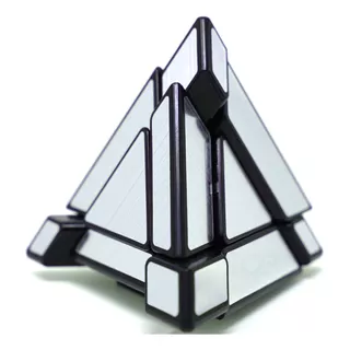 Cubo Mágico Pirâmide Pyraminx Mirror Blocks Shengshou Prata