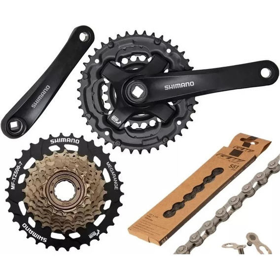 Triplato Shimano Con Pacha Megarange Cadenilla 7 Velocidades